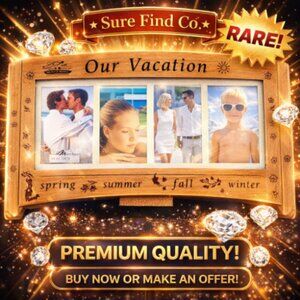 Our Vacation Photo Collage Picture Frame 12x6 a picture frame for your memories